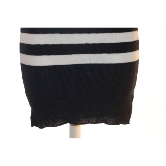 90s Y2K Dress Womens Size Small S West Seal Body Con Hugging Sweater Striped Hal - Picture 3 of 6